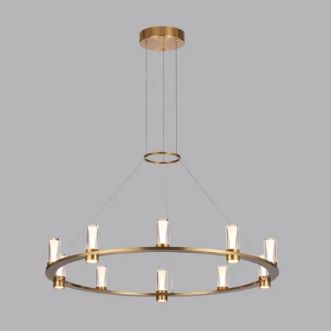 Подвесной светильник Odeon Light Defance 7144/70L античная бронза/акрил/металл IP20 LED 60W 3830Лм 3000K 180° 220V