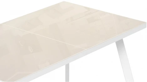 Кухонный стол Woodville Маккензи (Металл/Стекло,ЛДСП, Белый) 551090