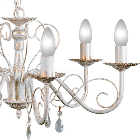 Люстра подвесная Day&Night, 6 ламп, белый с золотом и прозрачным