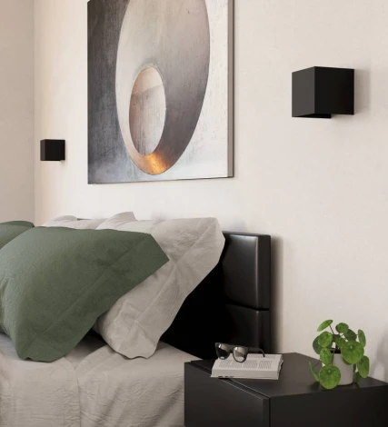 Светодиодный настенный светильник Eglo Valmontone 901049 2X1,5W(LED), алюминий, черный, стекло, прозрачный