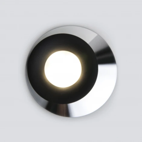 Встраиваемый точечный светильник Elektrostandard 124 MR16 черный/серебро