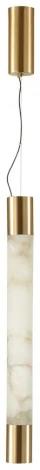 Подвесной светильник Odeon Light Marbella 6687/15L латунь/металл/алебастр IP20 LED 15W 3000/4000 (220V, на проводе)