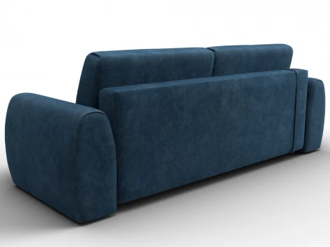Диван прямой Лига-115 НПБ (ДСП,Фанера,Велюр/Синий) Лига Диванов 136928