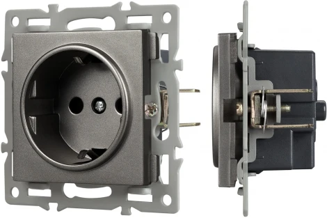 Механизм электрической розетки SCT-MEU1-PL-GR (250V, 16A) (Arlight) 043732