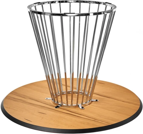 Стол Bradex Home Liverpool диам.110см, шпон орех лучевой набор, с хромированными ножками (RF 0519)