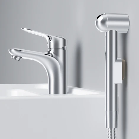 Смеситель AM.PM Sunny F85C03000 для раковины с гигиеническим душем