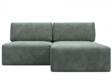 Диван угловой модульный Лига-060 НПБ угол универсальный (ЛДСП,Брус,Фанера/Пластик/Велюр/Зеленый) Лига Диванов 129509