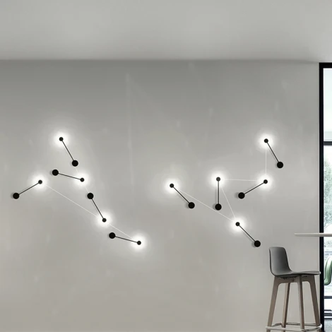 Бра Via Pin Wall L41,5 Black ImperiumLoft Dots01 (193144-26) (LED, 220V)