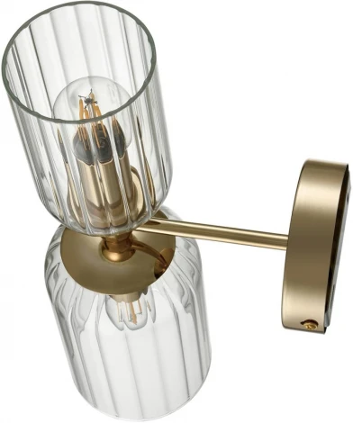 Бра Lumion Kassia 6586/2W золото/прозрачный, металл/стекло E14 2*40W 220V