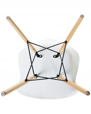 Стул обеденный DAW (ножки светлый бук, цвет сиденья белый)