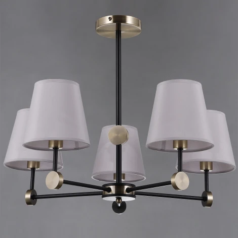 Потолочная люстра на штанге ILLUMICO IL0394-5CSQ-24 BK AB CASTOR (220V)