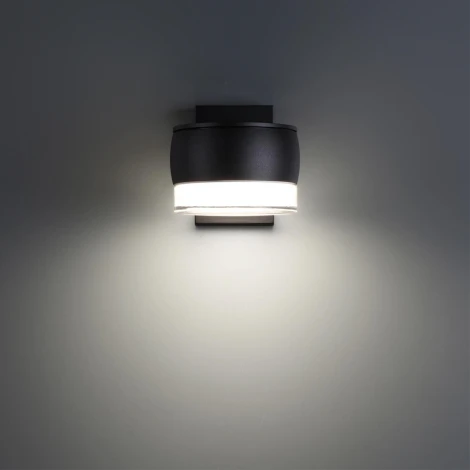 Настенный уличный светильник Novotech Estima 359719 черный с переключателем цв. температуры IP65 LED 8W 100-240V 2700К/3200К/4000К