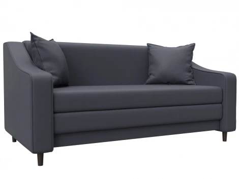 Диван прямой Лига-071 (ЛДСП,Брус,Фанера/Дерево/Экокожа/Серый) Лига Диванов 129772