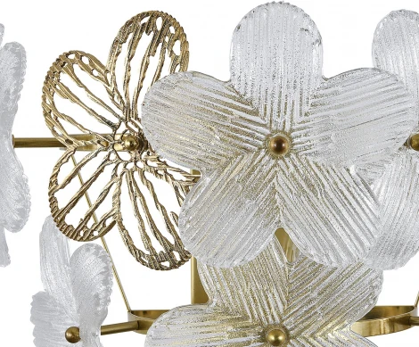 Настенный светильник (12049/2W Brass) Indigo Fiori V000554 (220V, цветы)