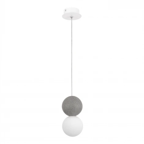 Подвесной светильник ST Luce Estruzzo SL1512.513.01 Серый/Белый G9 1*5W 4000K (220V, на проводе, шарики)