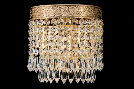 Настенный светильник Arti Lampadari Santa E 2.10.600 GB (220V, хрусталь, подвески)