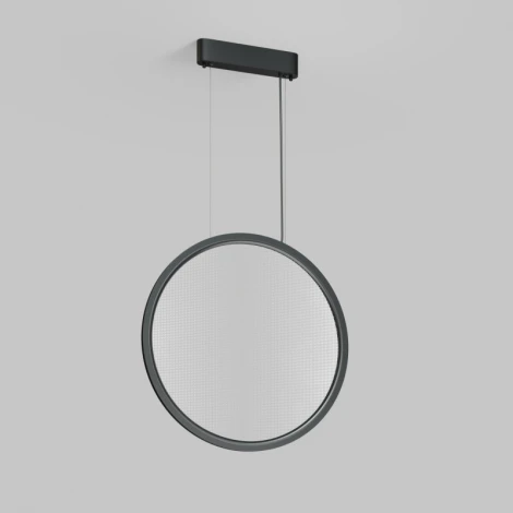 Подвесной светильник вертикальный 35 Вт, LED 2700-6000K, IP20, пульт Д/У черный, алюминий, акрил Denkirs Veil DK6607-BK