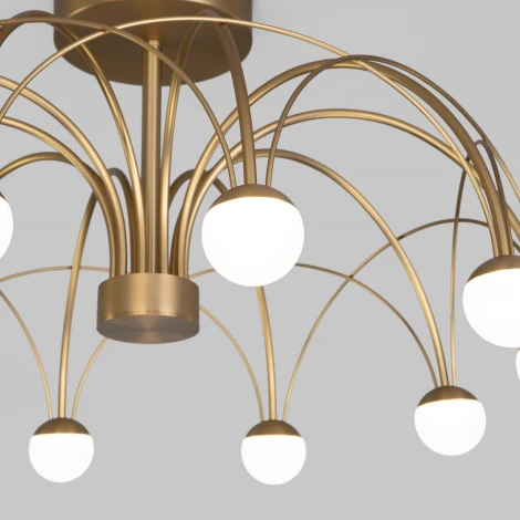 Потолочная люстра на штанге Eurosvet Ragno 90031/10 LED золото (220V, шарики)