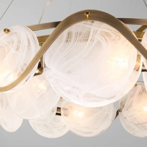 Подвесная люстра Wi-Fi Bogate's Galicia 354/6 Smart (322/6) (220V, управление смартфоном, голосовое управление, умный дом - Minimir Home, Алиса, Маруся, Салют, на тросе, круглые)