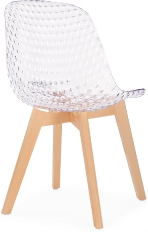 Пластиковый стул Woodville Vart clear / wood