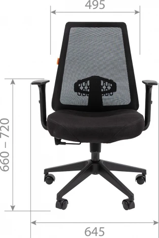 Компьютерное кресло CHAIRMAN 535 LT (Пластик,Ткань,Сетка/Черный)