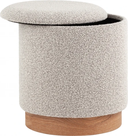 Пуф с ящиком Холли S букле серый, Stool Group