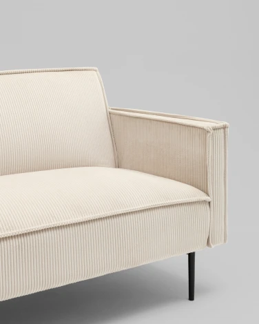 Диван прямой Stool Group Кассель велюр рельефный молочный арт.УТ000040047