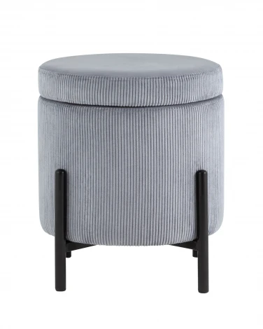 Пуф Дали с ящиком велюр серый УТ000036722