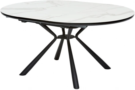 Стол VOLAND BIANCO TL-45 испанская керамика/ BLACK белый мрамор" М-City"