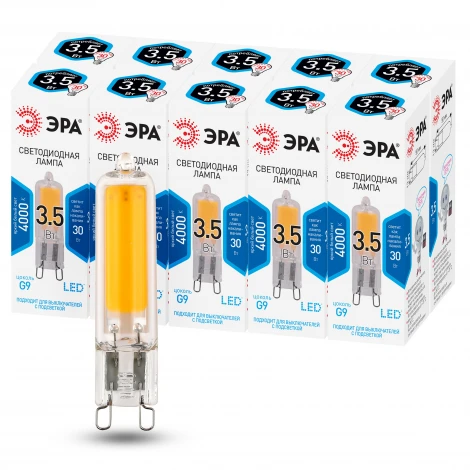 Лампочка светодиодная G9 3,5 Вт ЭРА LED JCD-3,5W-GL-840-G9 LED JCD-3,5W-GL-840-G9
