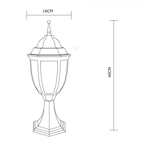 Наземный фонарь Arte Lamp Pegasus A3151FN-1BN (220V, IP54)