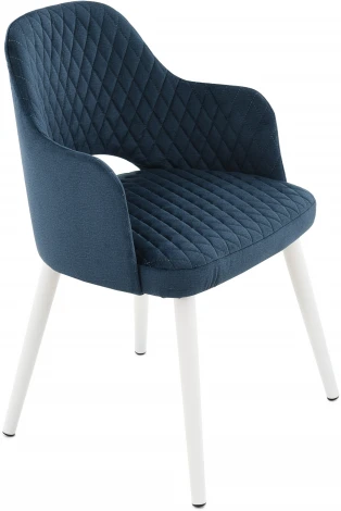 Стул Абсент, Белый муар/Монолит Аквамарин, Аврора