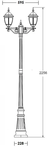 Наземный фонарь IP44 Oasis Light ARSENAL S 91209SA Bl (220V, фонарь)
