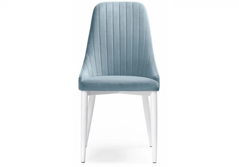 Стул Woodville на металлокаркасе Kora light blue / white 15095