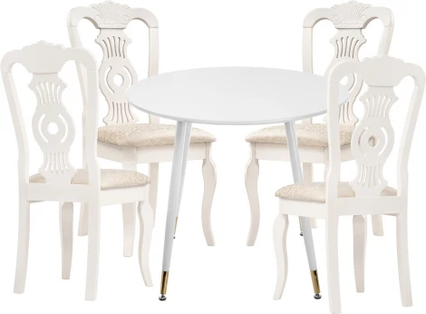 Стол кухонный Woodville Эдолина white / butter white