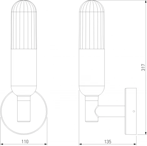 Уличный настенный светильник светодиодныйElektrostandard ISIDA 35165/U a062883 (220V, IP54)