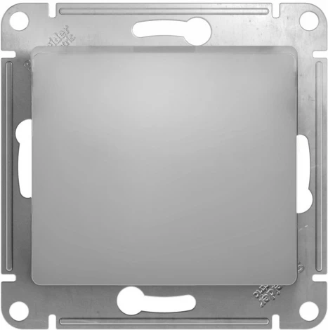 Выключатель встраиваемый одноклавишный (алюминий) Systeme Electric GSL000311