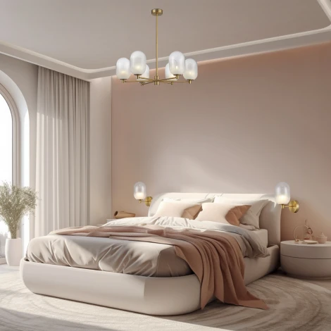 Потолочная люстра на штанге Eurosvet Loona 60161/6 латунь (220V)