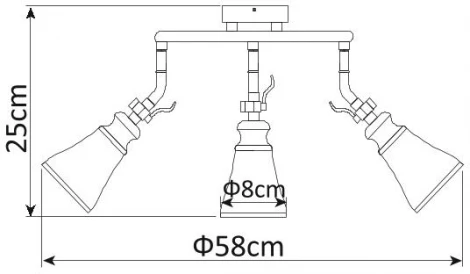 Спот Arte Lamp Vento A9231PL-3AB