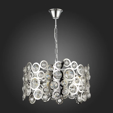 Подвесная люстра ST Luce Letina SL1103.103.08 (220V, хрусталь, на цепи, круглые)