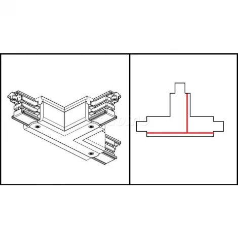 Коннектор Donolux Шинопровод (трек) DL000210TRT1 (220V)