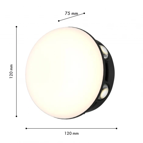 Настенный уличный светильник светодиодный Favourite Option 4853-1W LEDx12W 3000K IP65