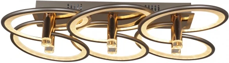 Потолочная люстра светодиодная с управлением смарфоном и пультом Reluce 09253-0.3-6S Champaign silver (регулировка яркости, 220V)