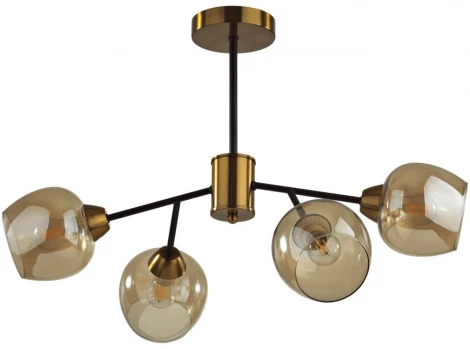 Потолочная люстра на штанге Lumion Odell 5649/4C черный, бронза E27 4*60W 220V