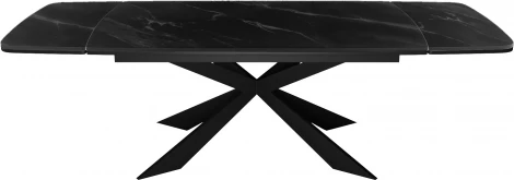 Стол DikLine KM160 мрамор С45 (керамика черная/опоры черные) арт.00-00071868