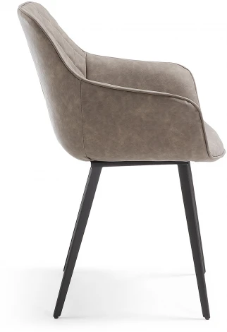Обеденный стул La Forma (ex Julia Grup) Amira (Серый,Бежевый/ Сталь,Фанера,Пена)
