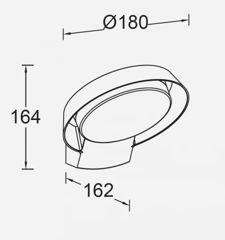 Настенный светильник уличный светодиодный Oasis Light MERIDIAN W2057-3K Gr (220V, IP54)