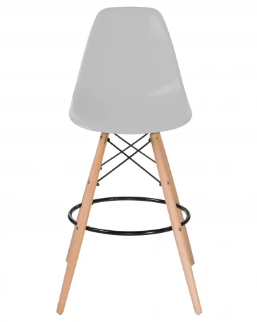 Стул барный DSW BAR (ножки светлый бук, цвет сиденья светло-серый (GR-01))