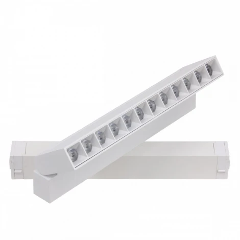 Трековый светильник однофазный светодиодный 220V 9W AM Group PLAIN GLASSES AM591 9W 3000K WH