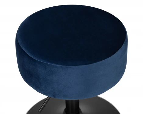 Пуф DOBRIN DANNY BLACK (синий велюр (MJ9-117)) 2050_BlackBase-LM BLACK, цвет сиденья синий (MJ9-117), основания черный